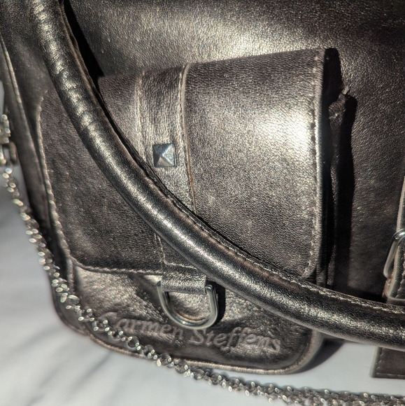 Carmen Steffens Metallic Chain Details Shoulder Bag. Y2K Vibe. - Picture 10 of 13